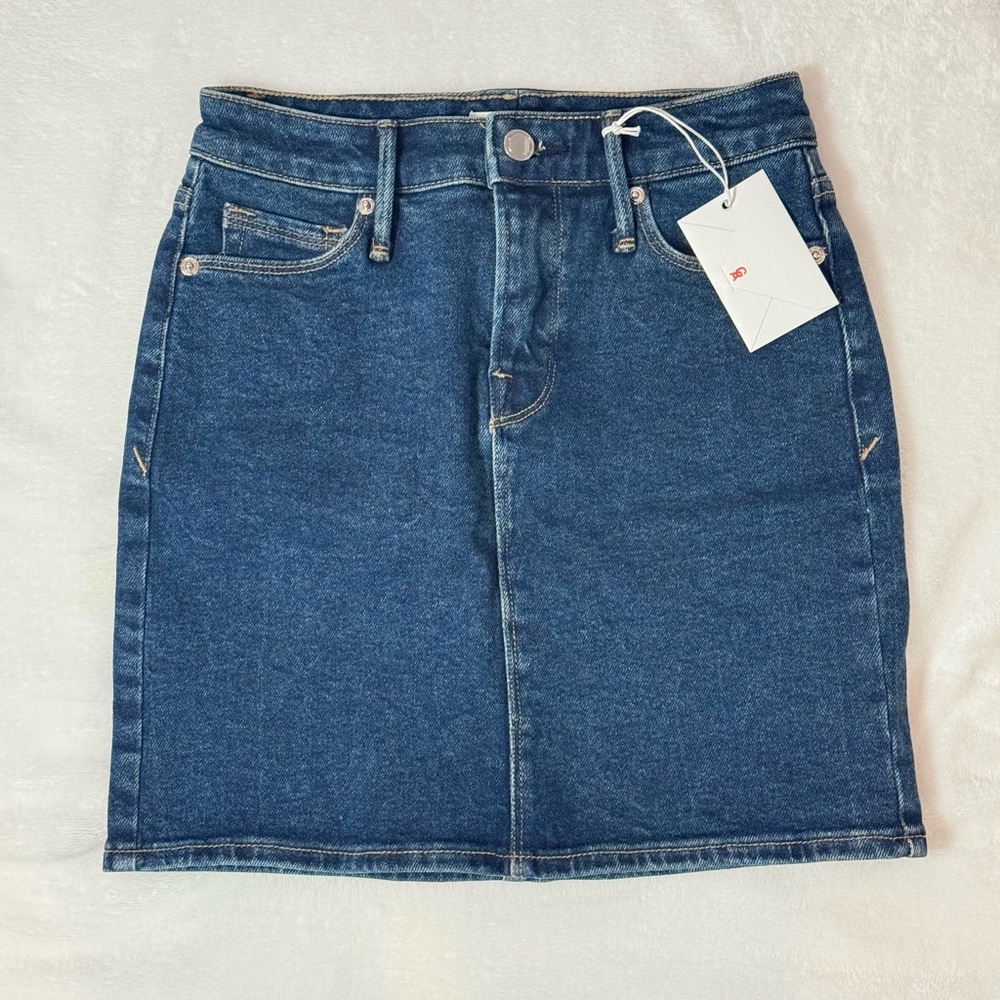 GOOD American The Denim Mini Skirt - NWT - 00